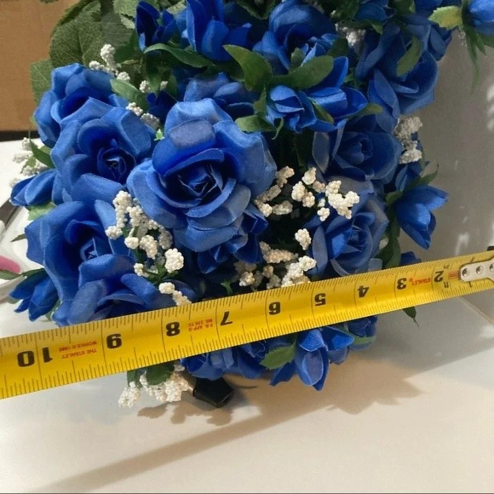 Artificial Flowers Blue 2 Bunches 16